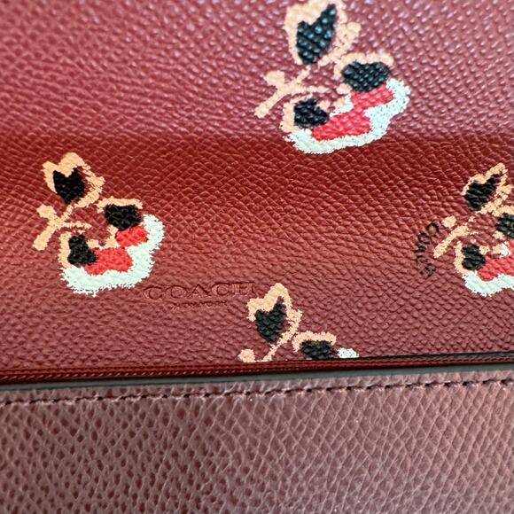 Coach Pop Slim Envelope Wallet Bramble Rose Metallic Cherry Floral F53570 - Picture 7 of 15